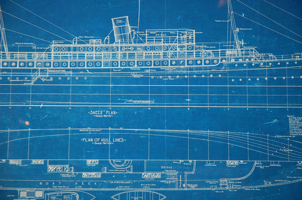 Vintage Ship Blueprint 4