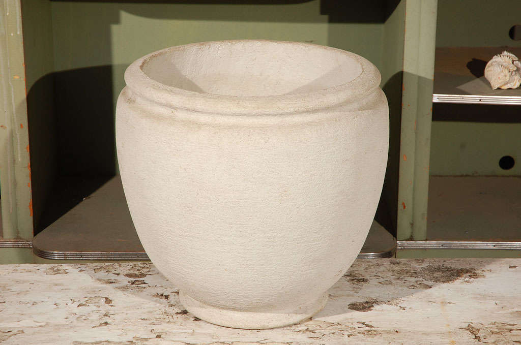 Round concrete urn planter (Reproduction from original mold).

 