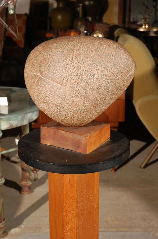 Stone Sculpture on Wood Stand 4