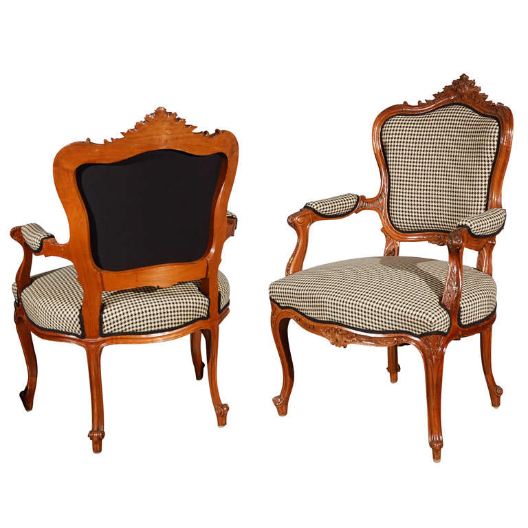 Antique Pr LXV Style Arm Chairs For Sale