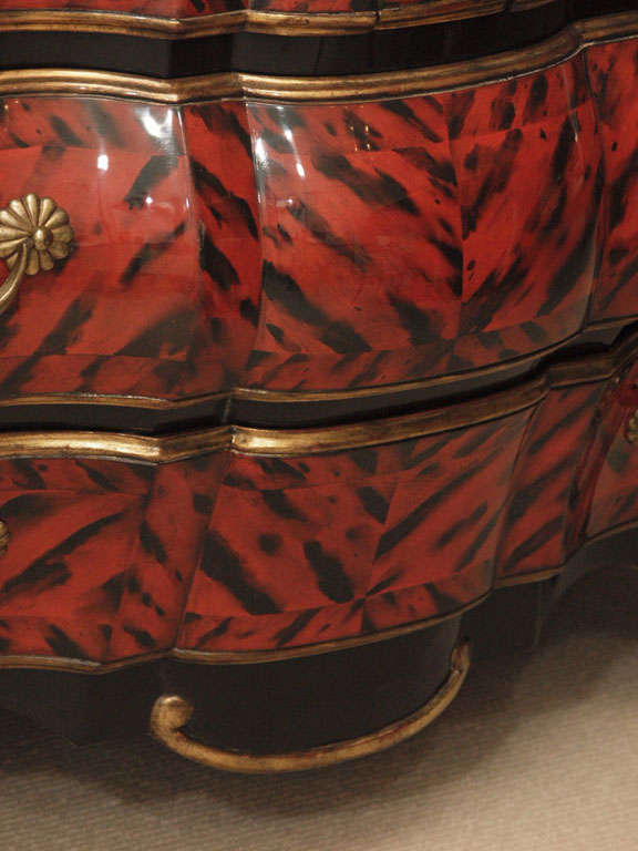 SATURDAY SALE Extravagant Lacquered Bombe Chest For Sale 2