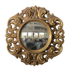 Vintage "oeil de sorcière", curved mirror