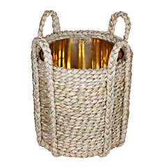 A MODERN RUSH LOG BASKET