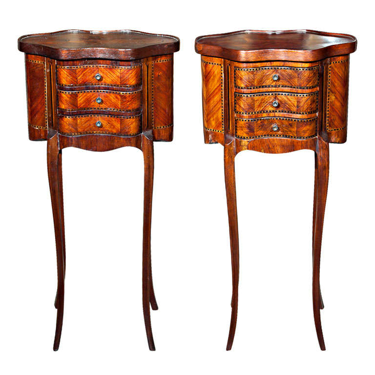 Antique Pair Of  Elegant  Side  Tables