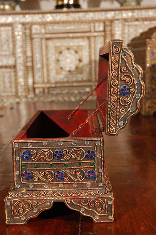 Set of Three Decorative Asian Thai Gilt Boxes In Good Condition In North Hollywood, CA