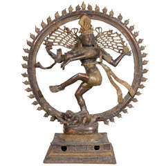 Antique Dancing Bronze Shiva Nataraja