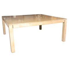 Large Square Parchment Table by Karl Springer 7