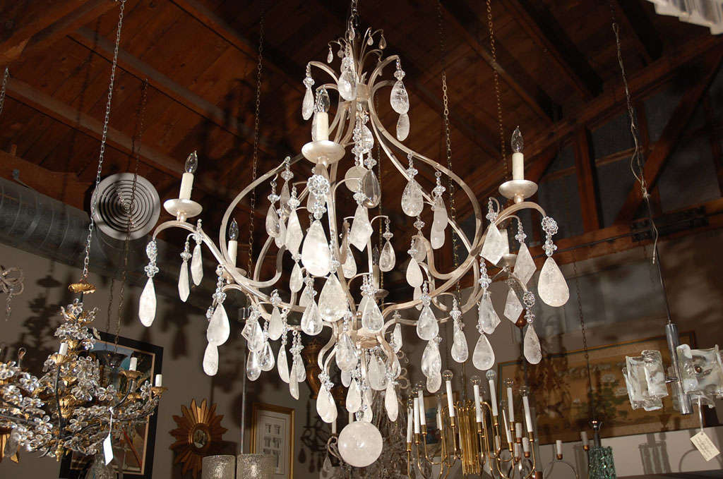 Large Pineapple Shaped Rock Crystal Chandelier