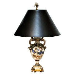 Antique Italian Capo di Monte Porcelain Lamp, Circa 1920's