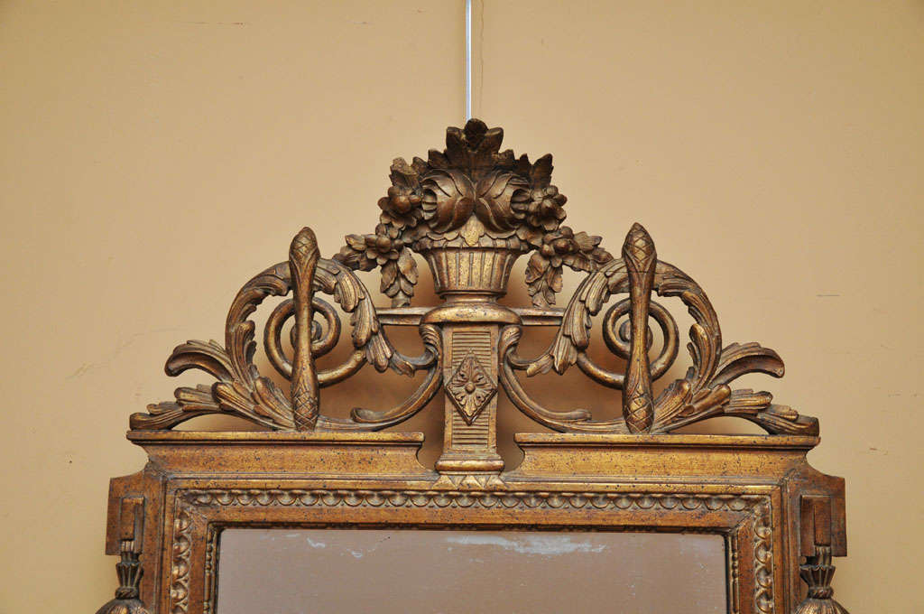 Baltic Carved Giltwood Mirror, Circa 1900
