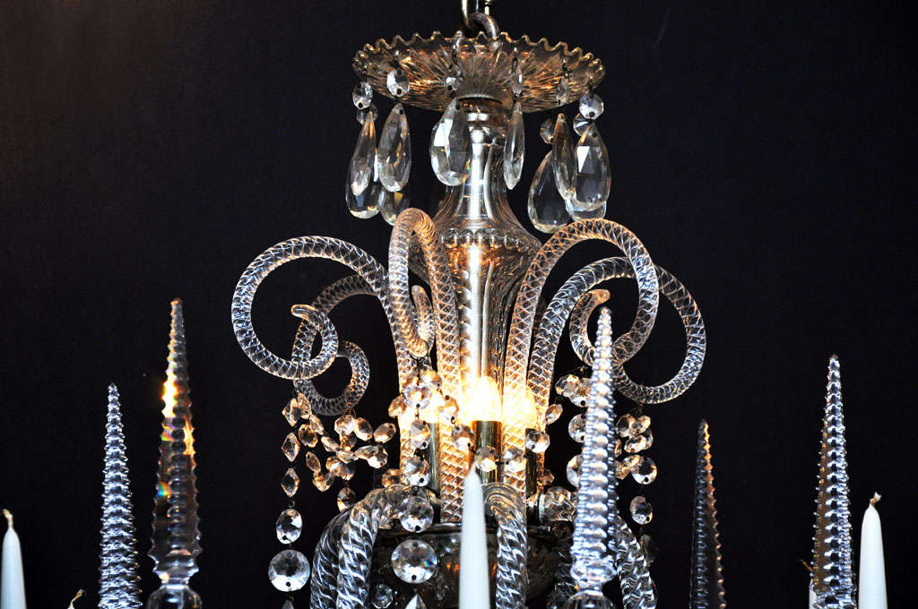 George IV 12-Light Cut Crystal Chandelier, Circa 1830 1