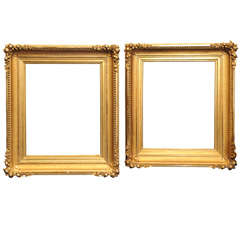 19th C. Pair Of Victorian Gilt And Composition Frames