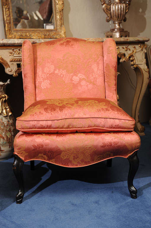 19th c. Pair of Louis XV Style Upholstered Chaises 1