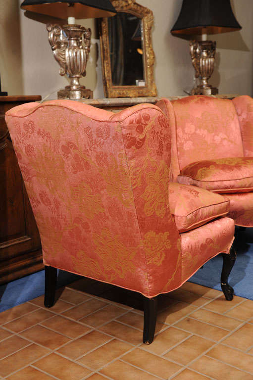 19th c. Pair of Louis XV Style Upholstered Chaises 3