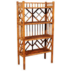 Chinoiserie Style Bamboo Etagere