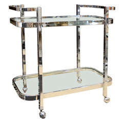 Vintage Chrome Bar Cart