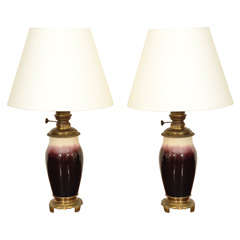 Fine Pair of French Napoleon III Lamps in the Japanese Taste