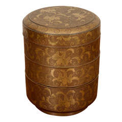 Fine Japanese Meiji Lacquered Stacking Box