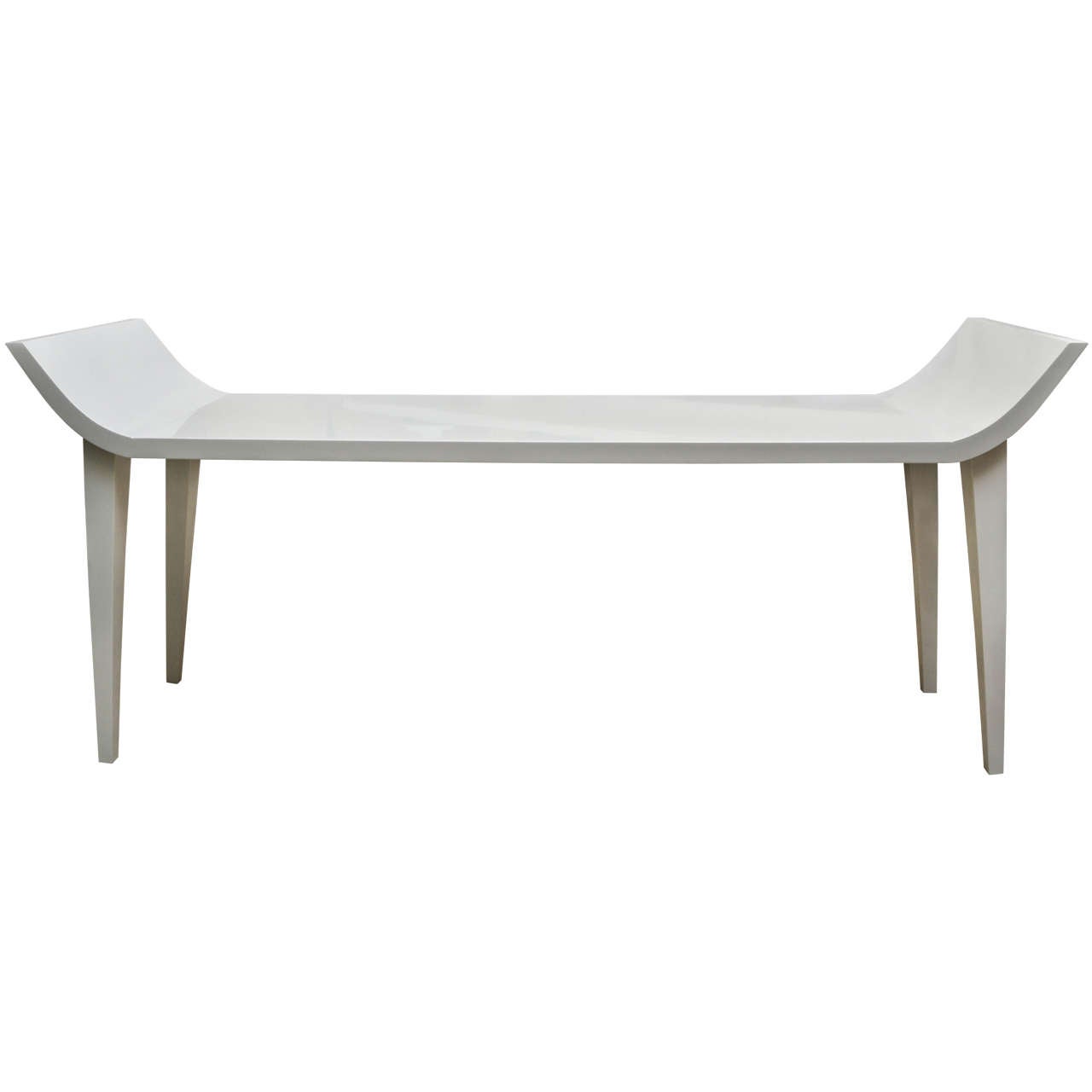 Attractive White Lacquer Bench