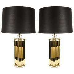 Pair of Mid-Century Modernist Skyscraper Style Lamps