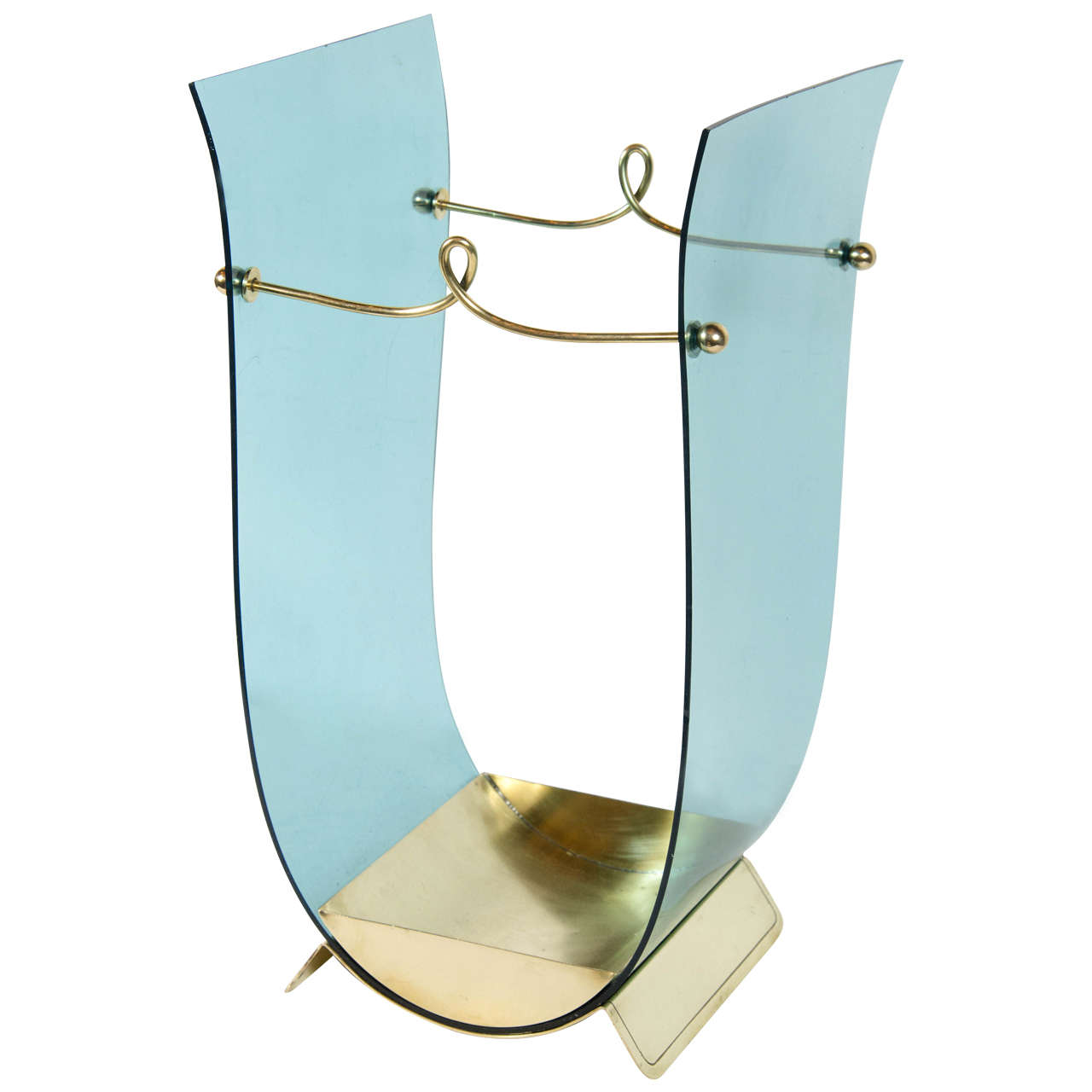 Gorgeous Mid-Century Modernist Umbrella Stand in the Manner of Adnet
