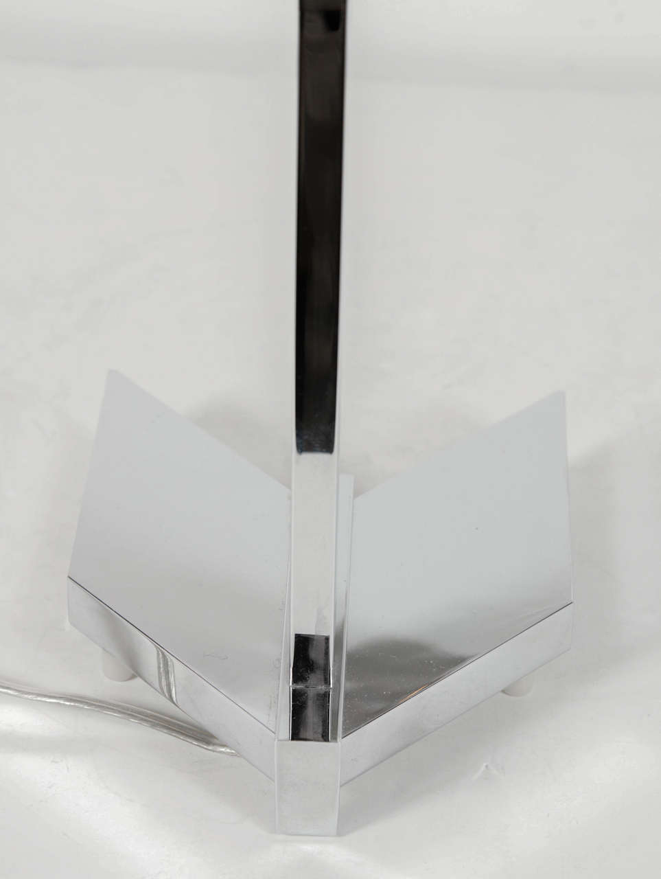 Art Deco Machine Age Directoire Style Chrome Desk Lamp in the Manner of Adnet 3