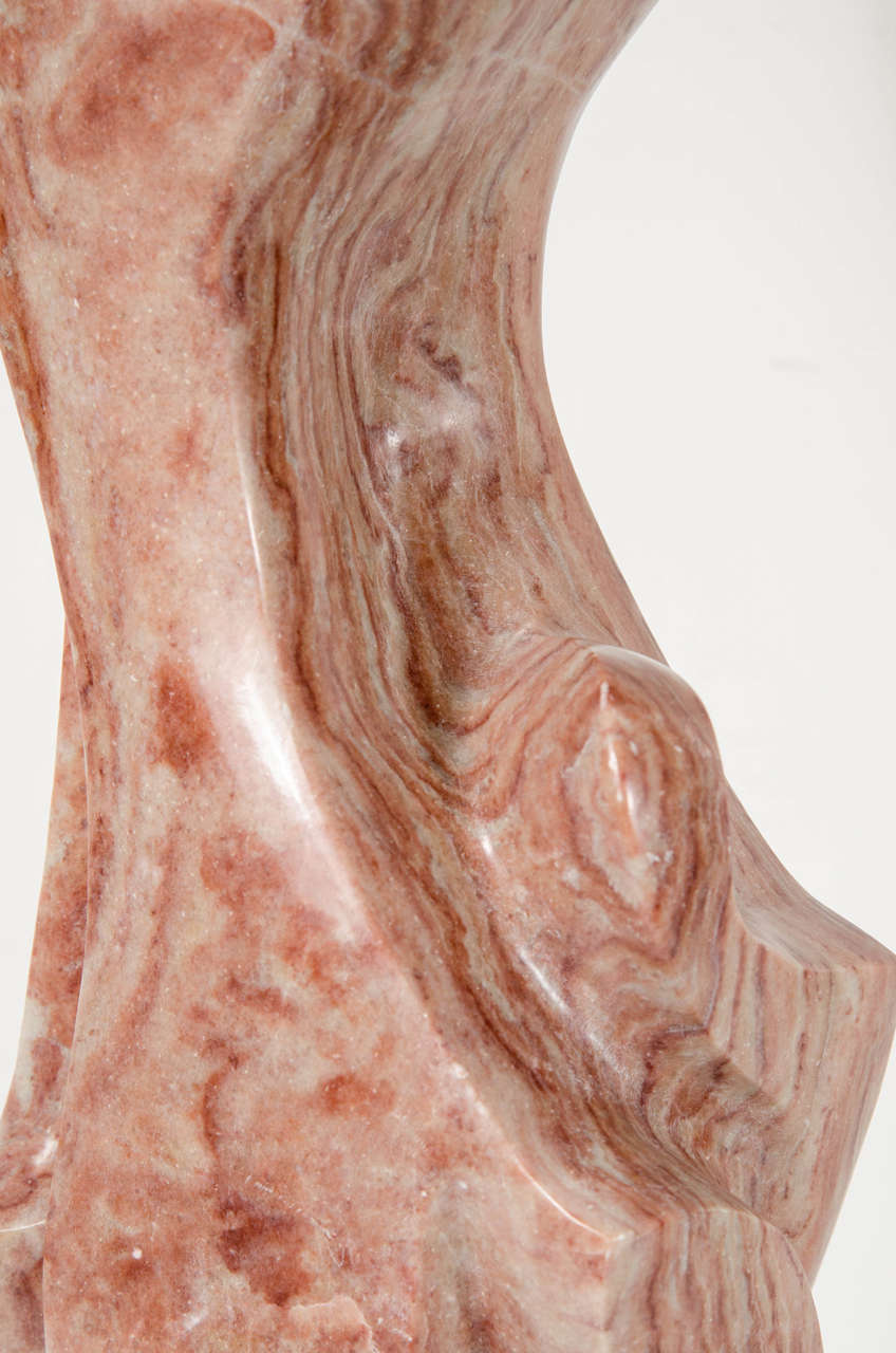 American Mid-Century Modernist Exotic Marble Sculpture by Doris Gross