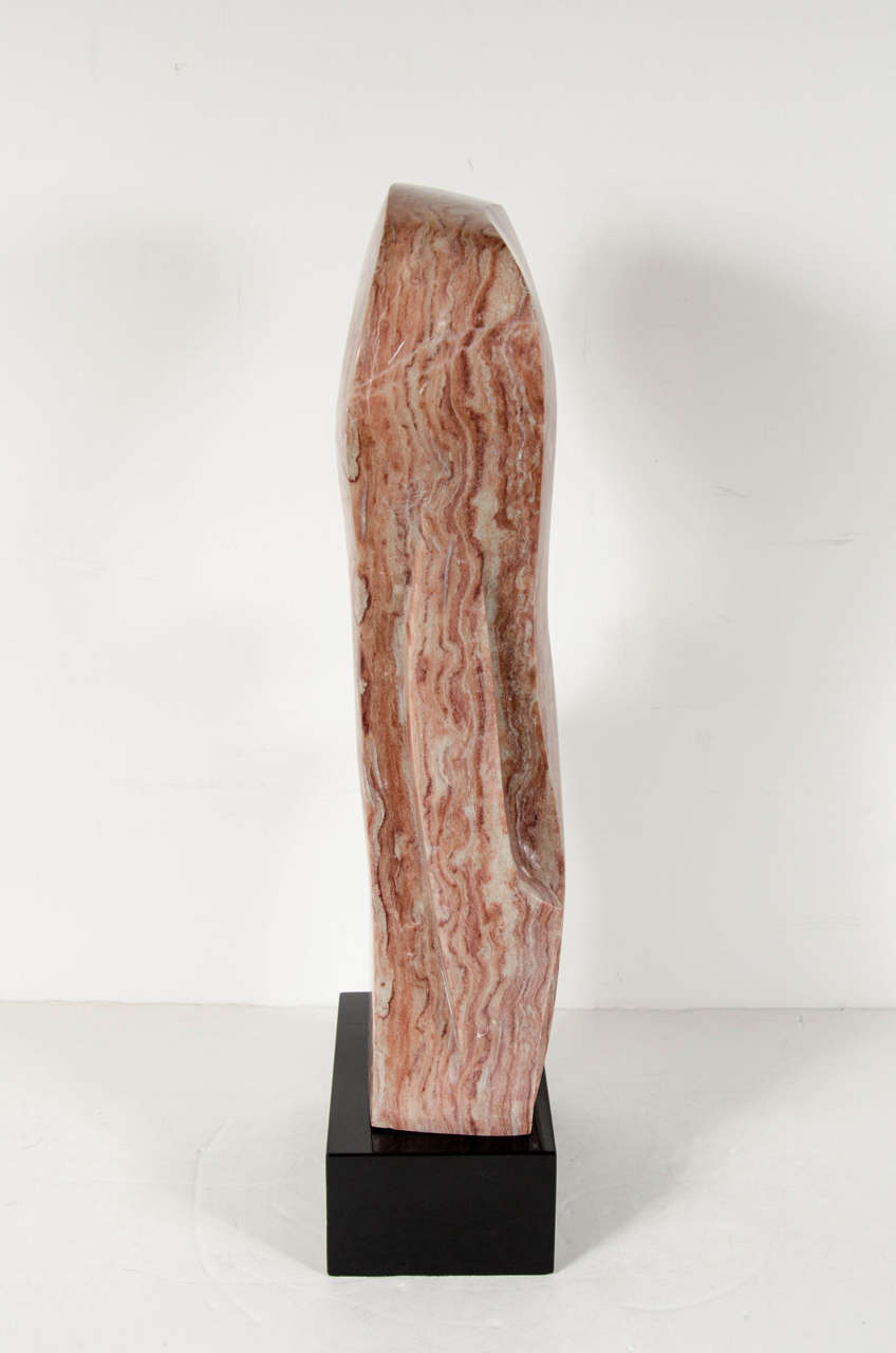 Mid-Century Modernist Exotic Marble Sculpture by Doris Gross 3