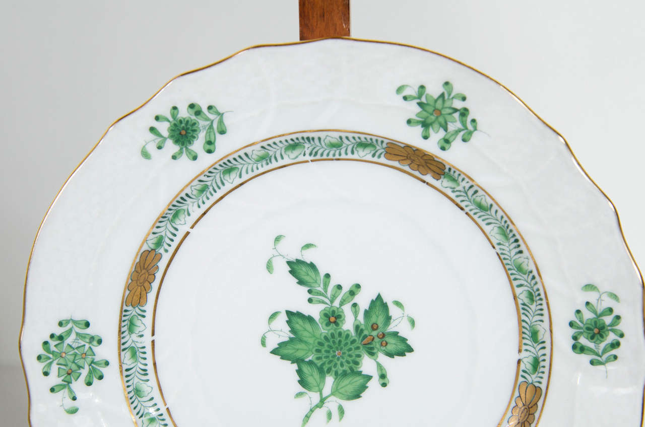 Exquisite Set of 8 Dinner and Horderves Plates by Herend 1