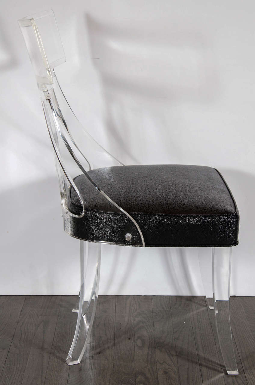 American Luxe Mid-Century Modernist Klismos Occasional Chair