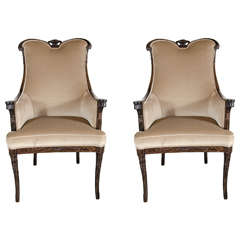 Pair of 1940s Hollywood Style Occasional Chairs by Grosfeld House