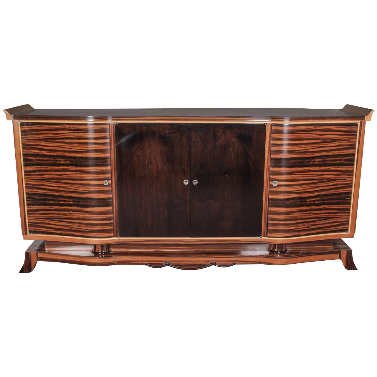 French Art Deco Macassar Ebony Cabinet Attributed to A. Guenot