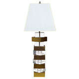 Brass  And  Lucite  Lamp  In  Manner  Karl  Springer