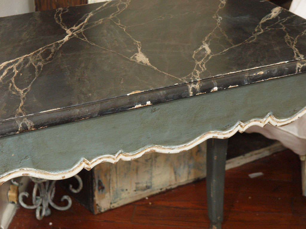 19th Century Louis XV Painted Table or Writing Desk In Good Condition In New York, NY