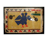 Framed African Asafo Tribe Flag