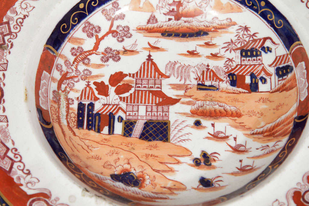Porcelain Mid-19th Century Ashworth Mason's Imari Ironstone Dinner Service
