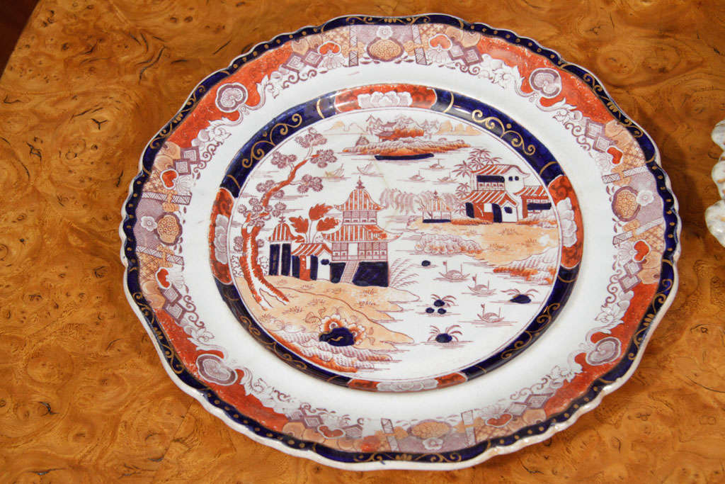 Mid-19th Century Ashworth Mason's Imari Ironstone Dinner Service In Excellent Condition In New York, NY
