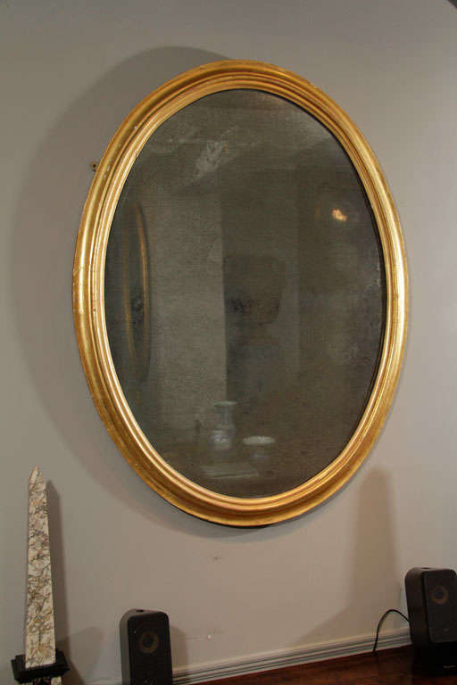 Regency Oval Giltwood Mirror