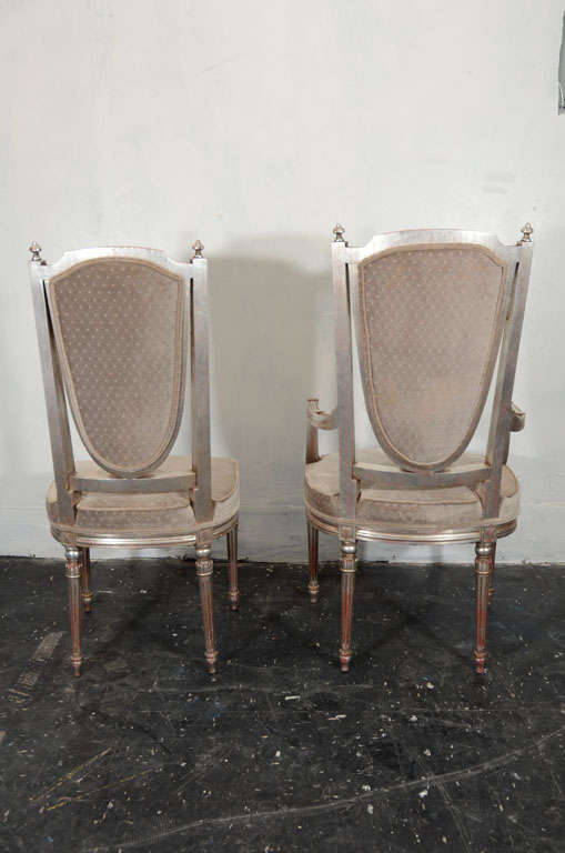 A Fine Neoclassical  Gilt wood Dining Chairs Set For Sale 1