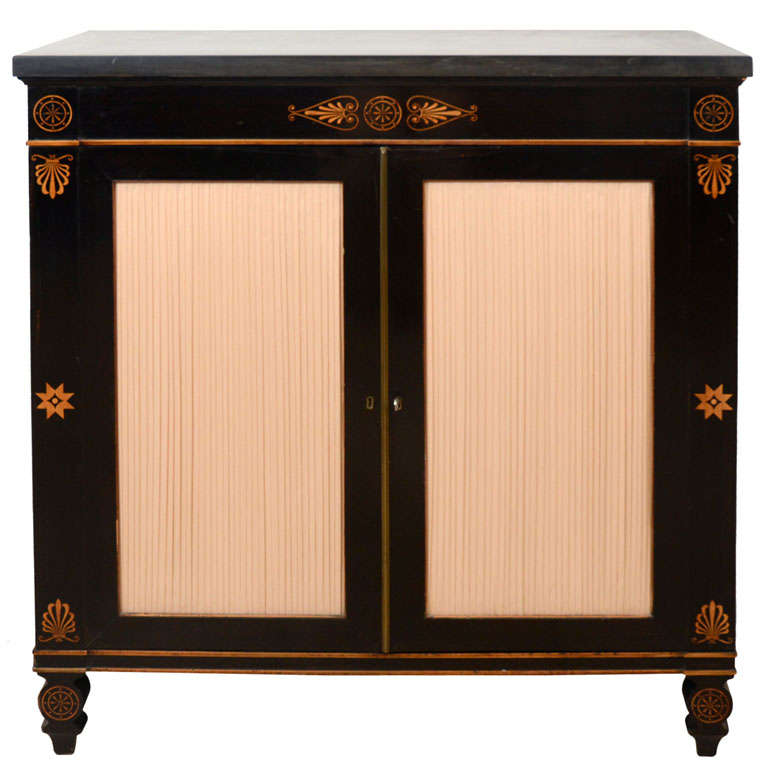 An English Regency Ebony Cabinet