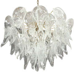 Crystal Calla Lily Petal Bouquet Chandelier by Camer Glass