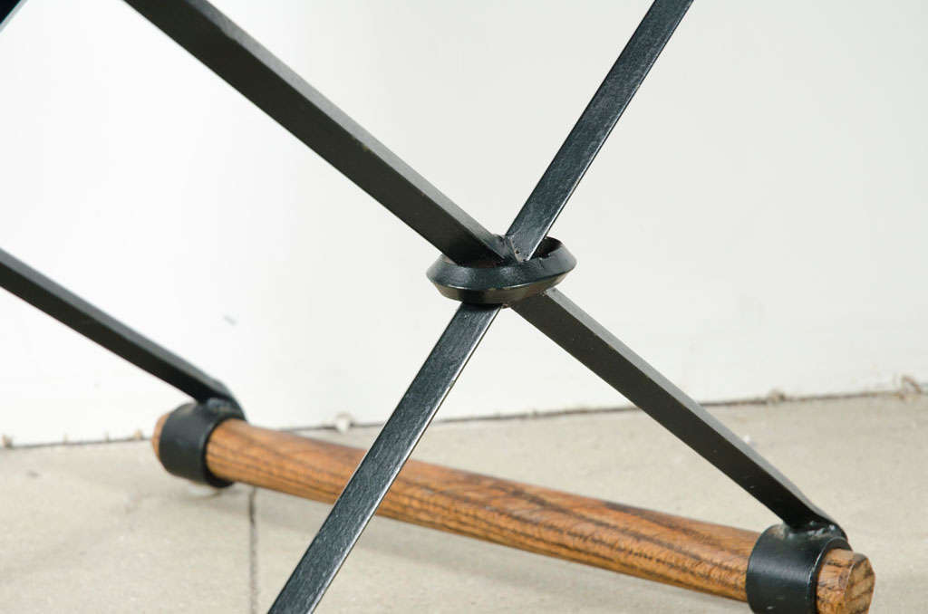 Mid-Century Modern Pair of Campaign Stools by Cleo Baldon for Terra Furniture