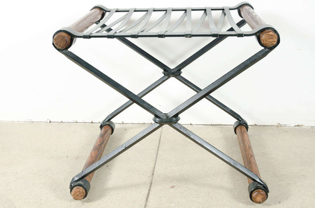 Late 20th Century Pair of Campaign Stools by Cleo Baldon for Terra Furniture