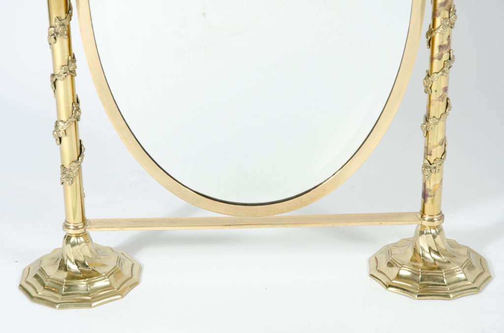 Italian Fantasy Looking Glass Vanity Mirror In Excellent Condition For Sale In New York, NY