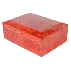 Petite Faux Red Coral Cigarette Box