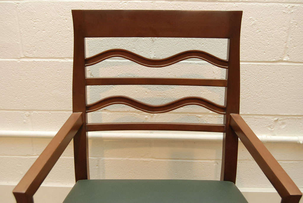 20th Century A Pair of Walnut Arm Chairs For Sale