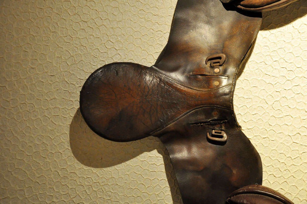 Vintage English Leather Saddle Sculpture 5