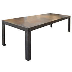 Vintage Polished Steel Table