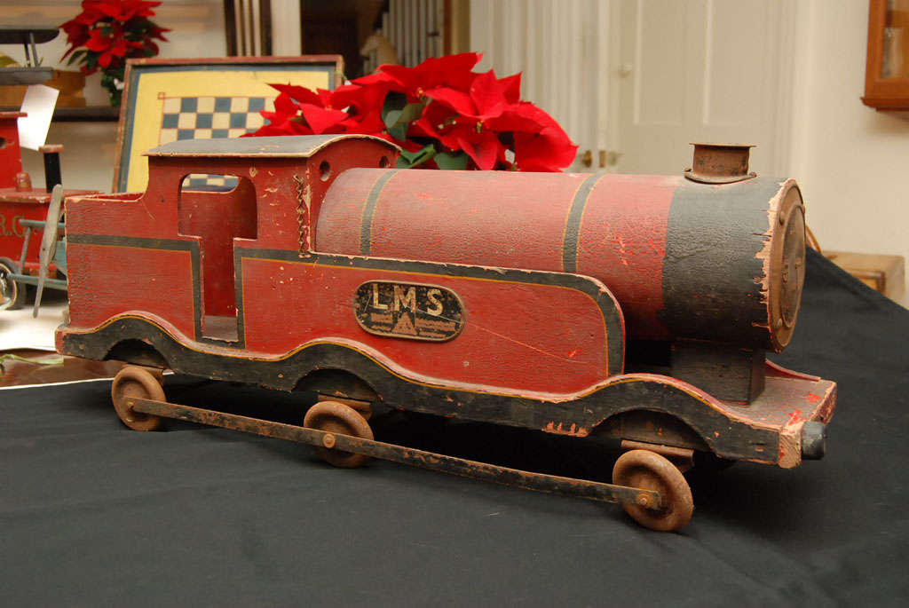English Painted Toy Train In Good Condition In Sheffield, MA