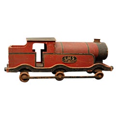 Antique English Painted Toy Train